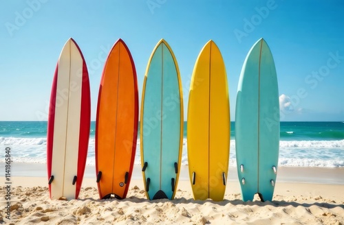 surfboard on the beach photo