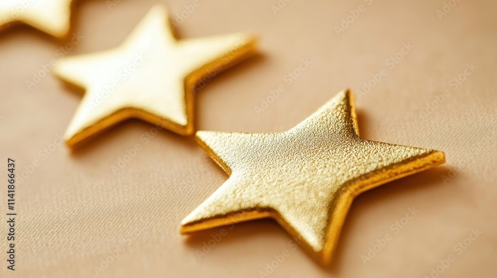 Golden Stars on Soft Background for Digital Review Golden Stars on Soft Background for Digital Review