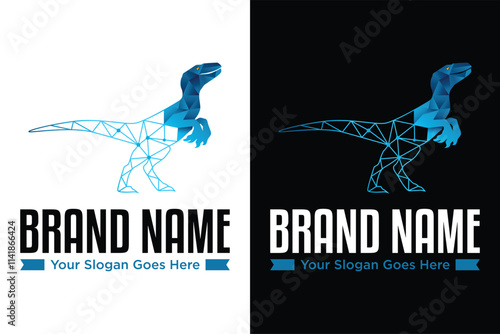 simple modern geometric raptor vector illustrator logo design