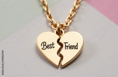 heart shaped best friend necklace photo