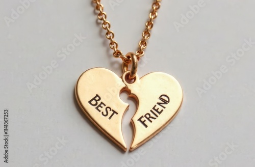 heart shaped best friend necklace