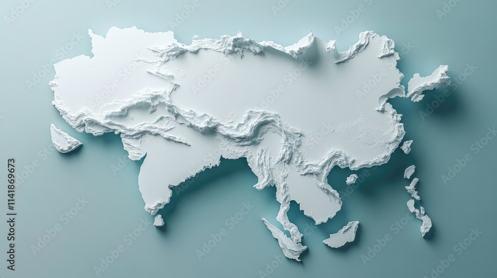 A 3D white silhouette map of China, with the flag overlay, showcasing the country borders and geographical features in a modern, clean design A 3D white silhouette map of China, with the flag overlay, showcasing the country borders and geographical features in a modern, clean design