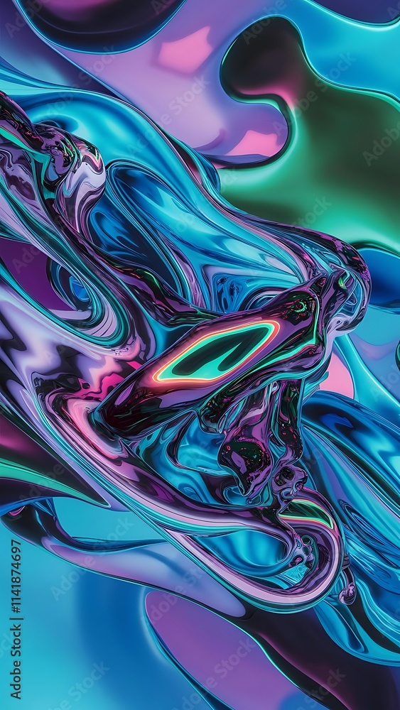 Obraz premium Fluid color liquid 3d elements abstract background