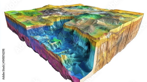 A geologist approach to predicting underground aquifer extent, using data layers, maps, and hydrogeological analysis for water management photo