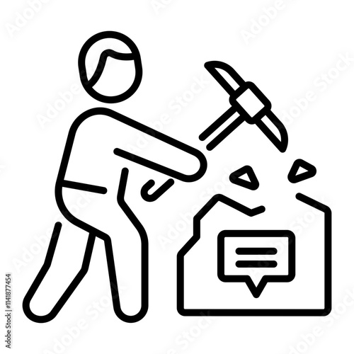 Icebreaker activity icon in linear style 