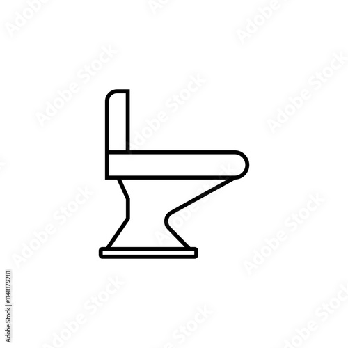 Toilet icon bowl sanitary clean silhouette. Bidet toilet vector flush wc icon