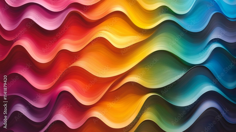 Vibrant Rainbow Waves Abstract Colorful Design Vibrant Rainbow Waves Abstract Colorful Design