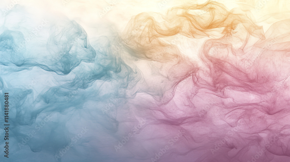 Soft pastel gradient of pink, baby blue, and cream colors blending beautifully Soft pastel gradient of pink, baby blue, and cream colors blending beautifully