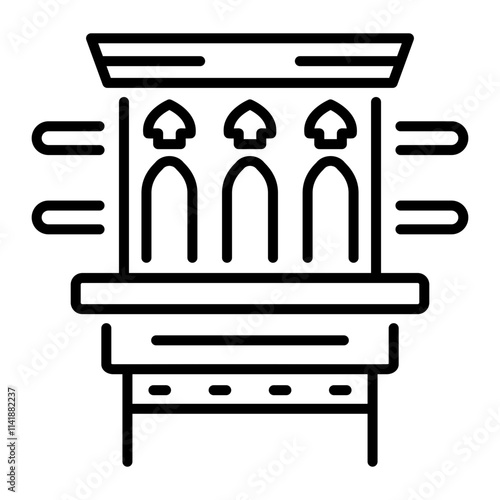 Persian tower icon in line style 