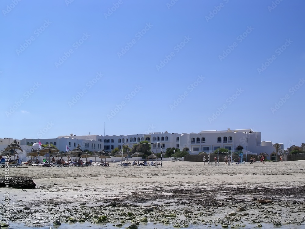 Obraz premium panorama of a tourist village in Djerba Tunisia