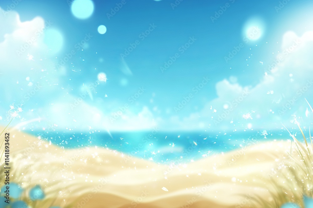 Blur beautiful nature green palm leaf on tropical beach with bokeh sun light wave abstract background. blurred sea and sky summer background, landscape ocean blur image, Blur beautiful nature green palm leaf on tropical beach with bokeh sun light wave abstract background. blurred sea and sky summer background, landscape ocean blur image,