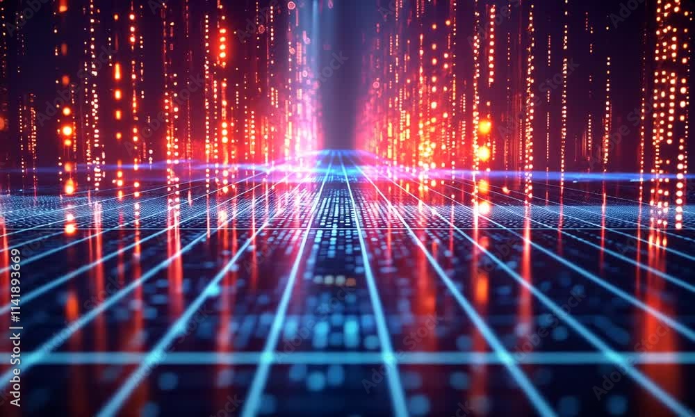 Abstract digital data flow, glowing particles, network, technology background. Abstract digital data flow, glowing particles, network, technology background.