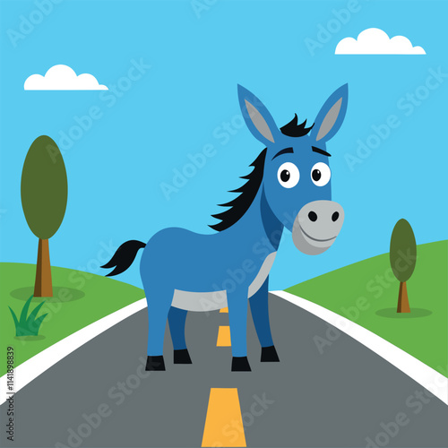 donkey in the park