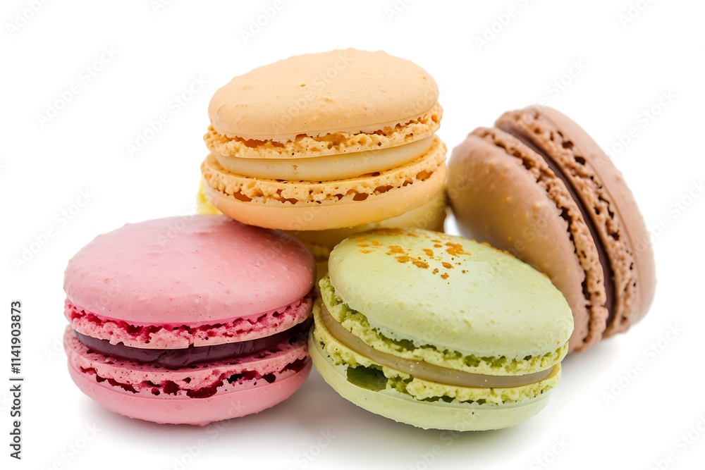A group of colorful cookies on a white background A group of colorful cookies on a white background