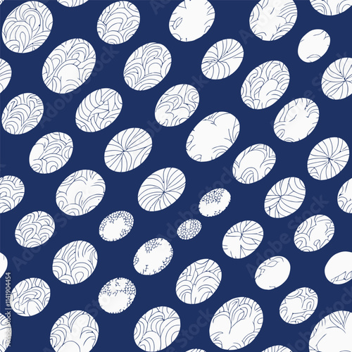 seamless pattern with flora white