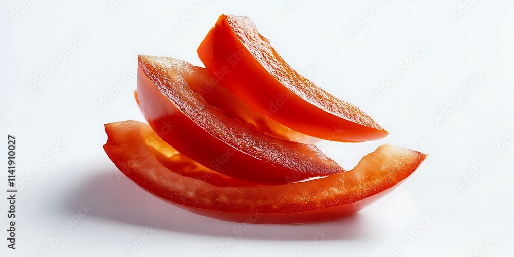 Sliced tomato isolated on white background Sliced tomato isolated on white background