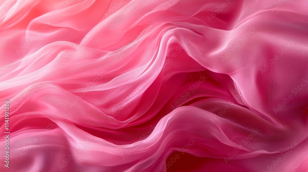 Pink Sheer Fabric Draped Softly Elegant Texture