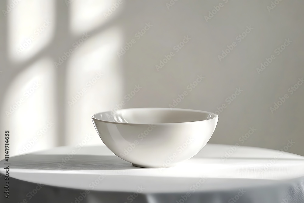 Simple bowl of salad on white table Simple bowl of salad on white table
