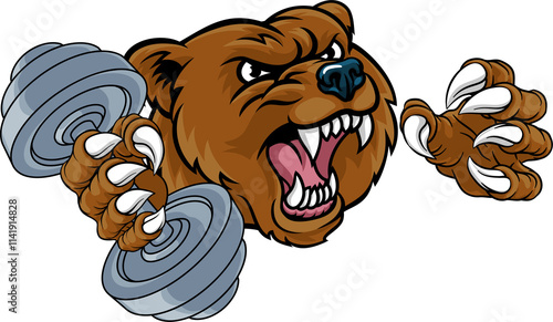 Bear Grizzly Weight Lifting...