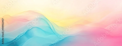 Colorful abstract wave design with bokeh effect and ocean theme photo