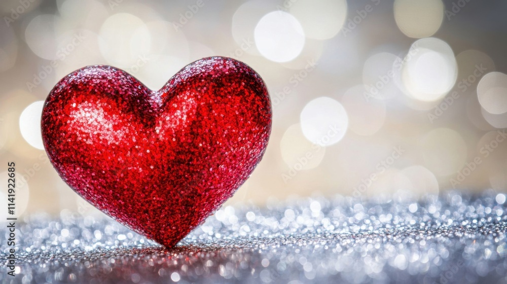 a red heart is sitting on a shiny surface a red heart is sitting on a shiny surface