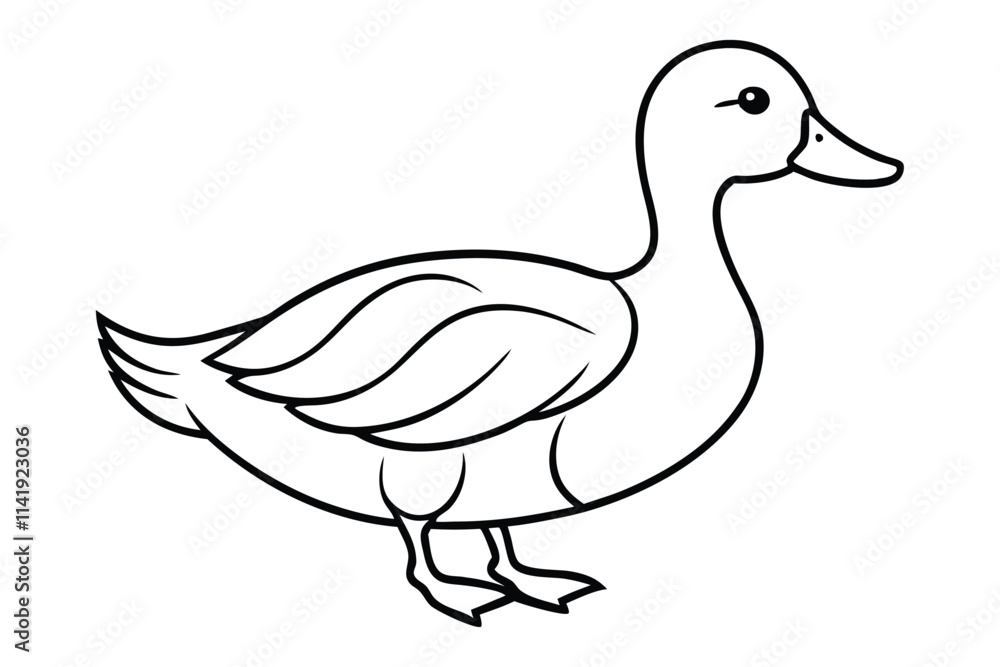 A duck line art vector illustration1.eps A duck line art vector illustration1.eps