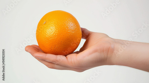 Hand holding orange
