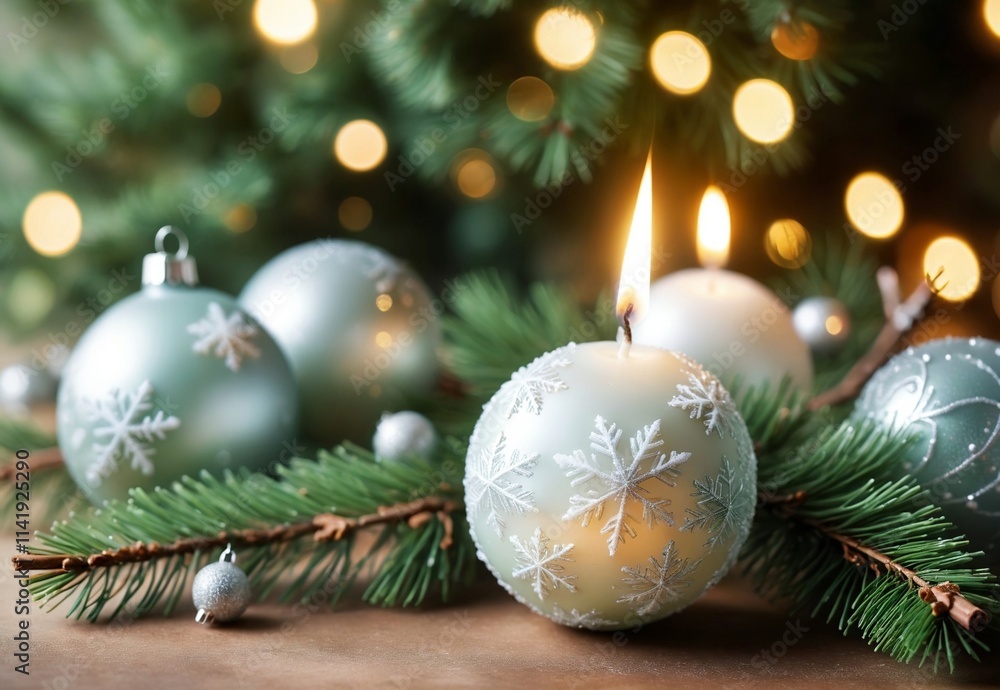 New Year greeting card with New Year balls New Year greeting card with New Year balls
