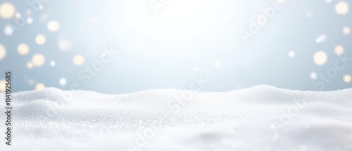 Wallpaper Mural Snowy landscape with soft white snow and a bright, blurred background of light bokeh. Torontodigital.ca