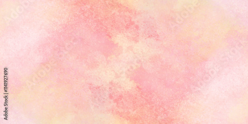 Soft watercolor background, watercolor background with pink and yellow color, Fantasy light red, pink shades watercolor background, subtle watercolor pink yellow gradient illustration.	