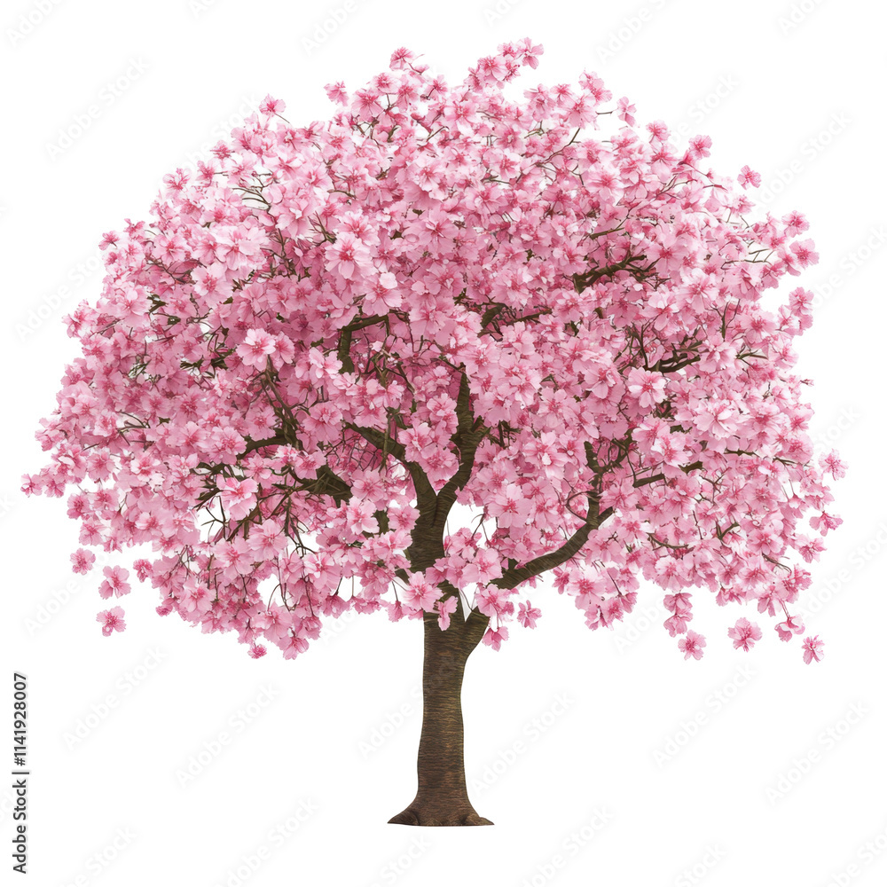 Obraz premium Blossoming Cherry Tree in Full Bloom Celebrating the Beauty of Spring Season