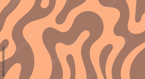 Wavy mocha mousse tones abstract background
