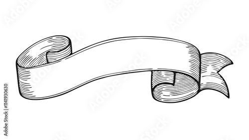 Vintage-style ribbon banner. vector illustration 