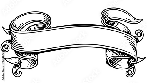 Vintage-style ribbon banner. vector illustration 