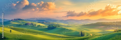 Wallpaper Mural Rolling hills and sky in bright sunlight. Torontodigital.ca