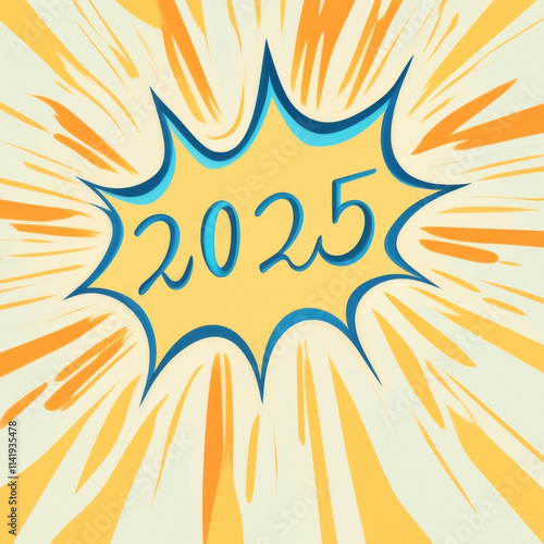 happy new year bomb out with letter 2025