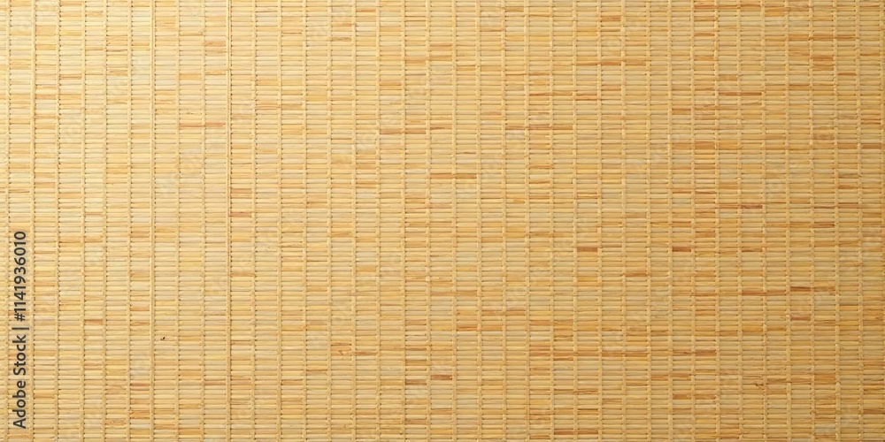 High-resolution image of a meticulously woven natural fiber mat with a subtle, warm tone, ideal for background or texture applications. High-resolution image of a meticulously woven natural fiber mat with a subtle, warm tone, ideal for background or texture applications.