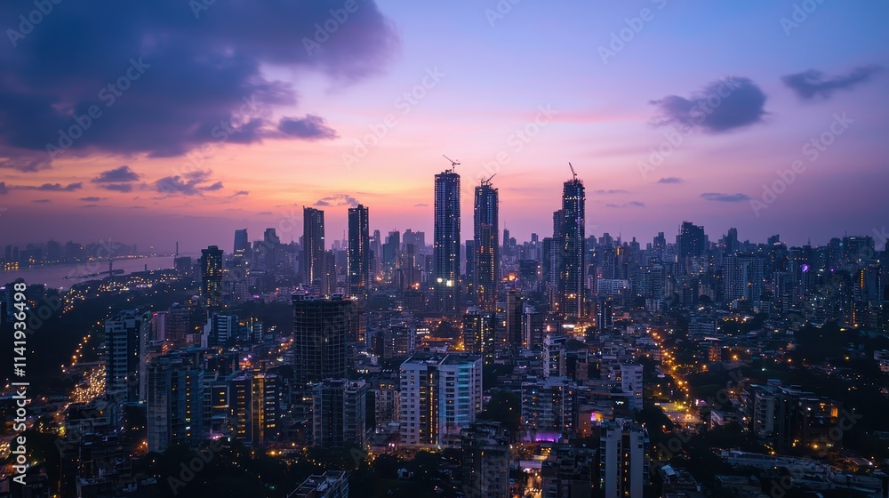 Obraz premium Collaborative Team of Experts Engaging in Smart City Development Project in Urban Environment at Dusk