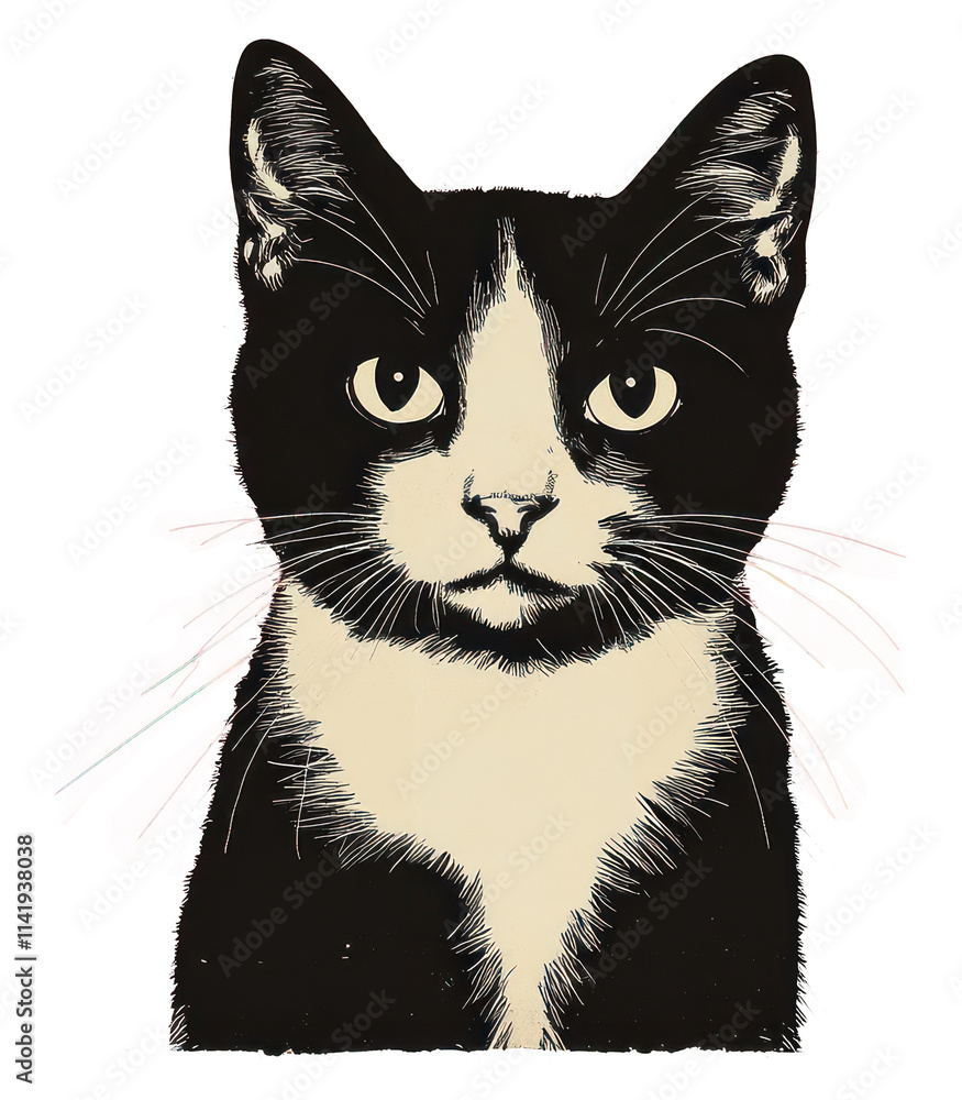 PNG An isolated black and white real cat illustration background graphic. PNG An isolated black and white real cat illustration background graphic.