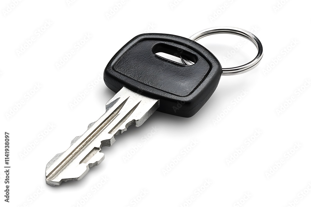 Simple metal key isolated on white background Simple metal key isolated on white background