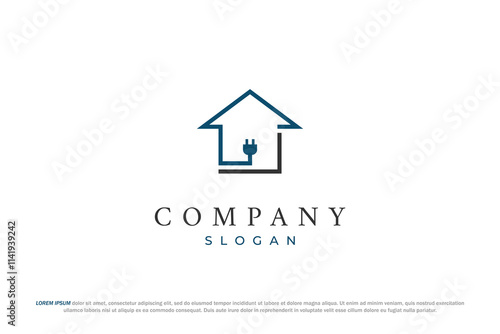 home and energy modern logo