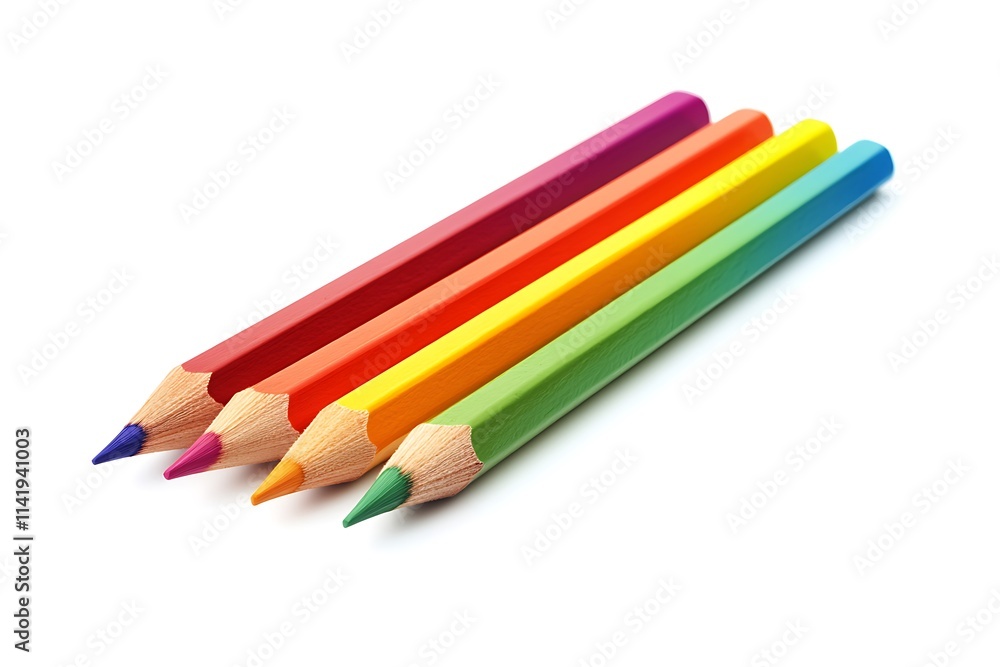 Minimalist pencil on a white background Minimalist pencil on a white background