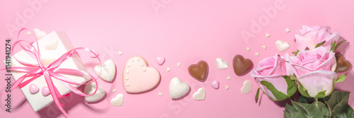 Spring holiday background with flowers