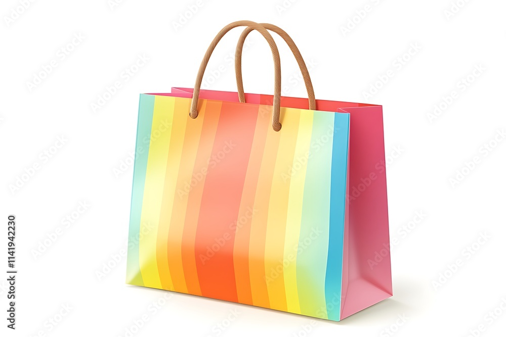 Paper bag with handles isolated on white Paper bag with handles isolated on white