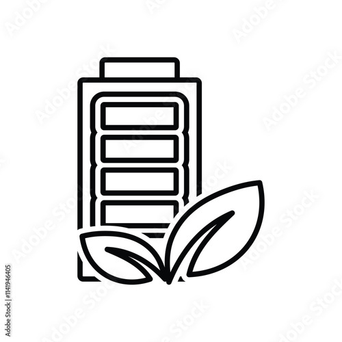 green energy icon. solar energy frame battery. Collection of renewable energy, ecology and green electricity icons. Line design style. vector design