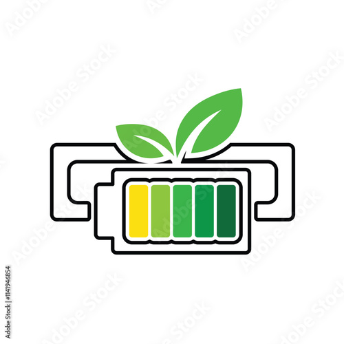 green energy icon. solar energy frame battery. Collection of renewable energy, ecology and green electricity icons. mixed design style. vector design