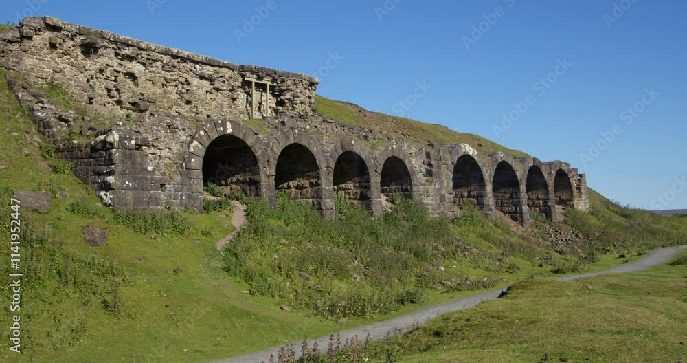 Wide shot looking across bank top kilns at Spaunton moor by Rosedale abbey Wide shot looking across bank top kilns at Spaunton moor by Rosedale abbey