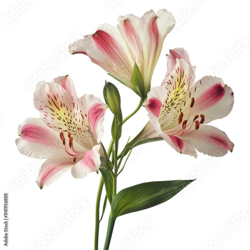 Stunning Alstroemeria Peruvian Lily for Floral Arrangements on Transparent Background