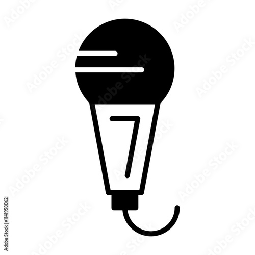 Microphone Solid Style Icon