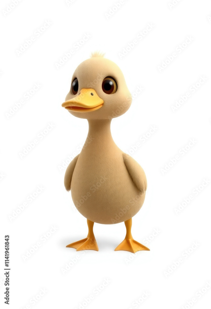 3D Chibi Duck Flashcards Clipart. Suitable for animal flashcard, alphabet flashcards, Montessori Flashcards. Isolated on white background 3D Chibi Duck Flashcards Clipart. Suitable for animal flashcard, alphabet flashcards, Montessori Flashcards. Isolated on white background